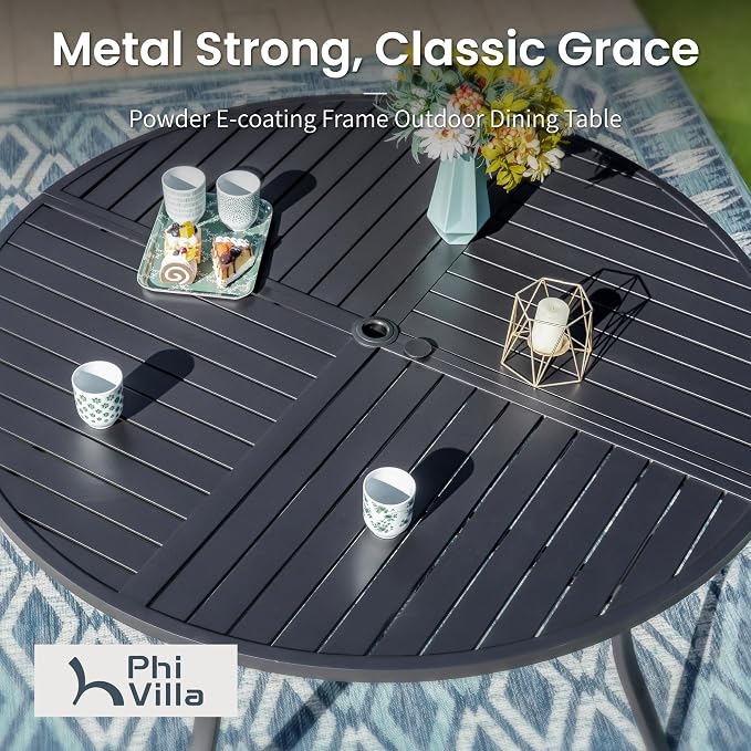 PHI VILLA 5 Pieces Outdoor Dining Set - Image 4
