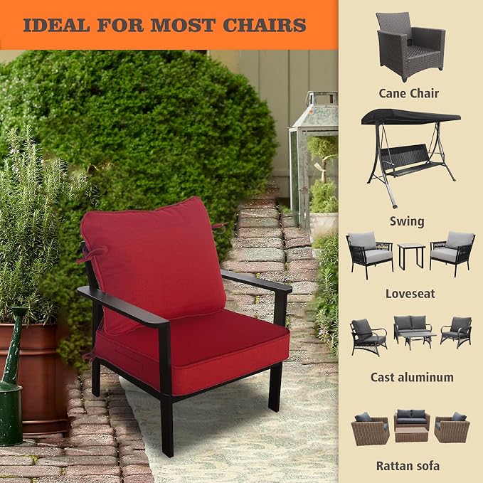 Goodgoods 19"x19" Outdoor Universal Cushion Set of 1 Water-Proof - Image 4