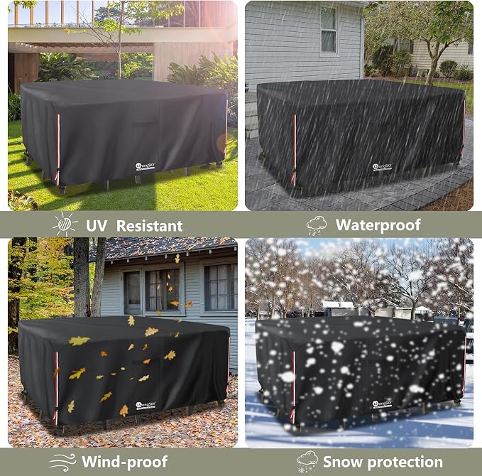 Outdoor Furniture Covers Waterproof, 600D Heavy Duty Patio Furniture Covers - Image 9