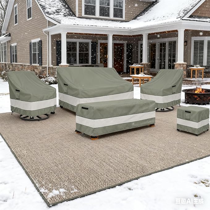 Outdoor Swivel Chair Cover 4 Pack, Waterproof 100% Outdoor Patio Chair Covers - Image 7