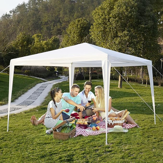 Smartxchoices 10' X 10' Outdoor White Waterproof Gazebo Canopy Tent - Image 6