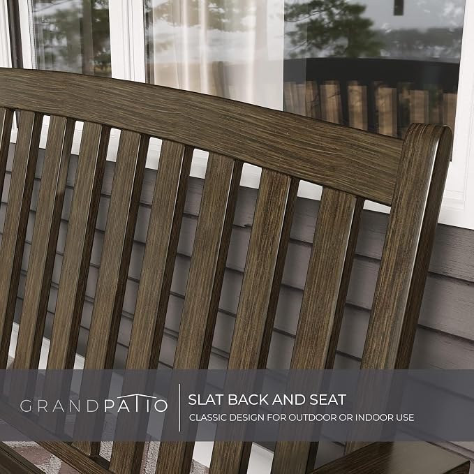 Grand patio 52" Farmhouse Outdoor Bench, Garden Benches - Image 5