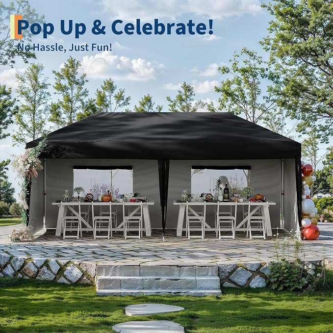Garvee 10x10 Pop Up Canopy Tent, Heavy Duty Commercial Instant Shelter - Image 4