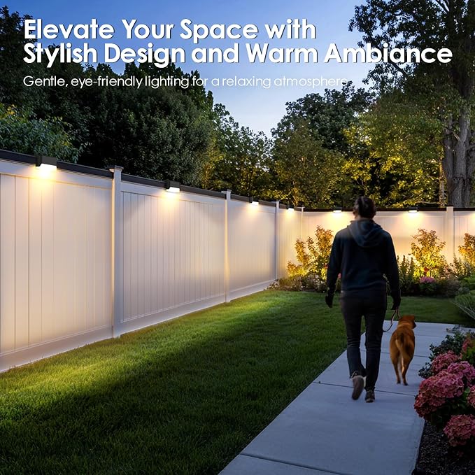 SOLPEX Solar Step Lights Outdoor, 8 Pack Warm White, Waterproof LED Deck Lights - Image 2