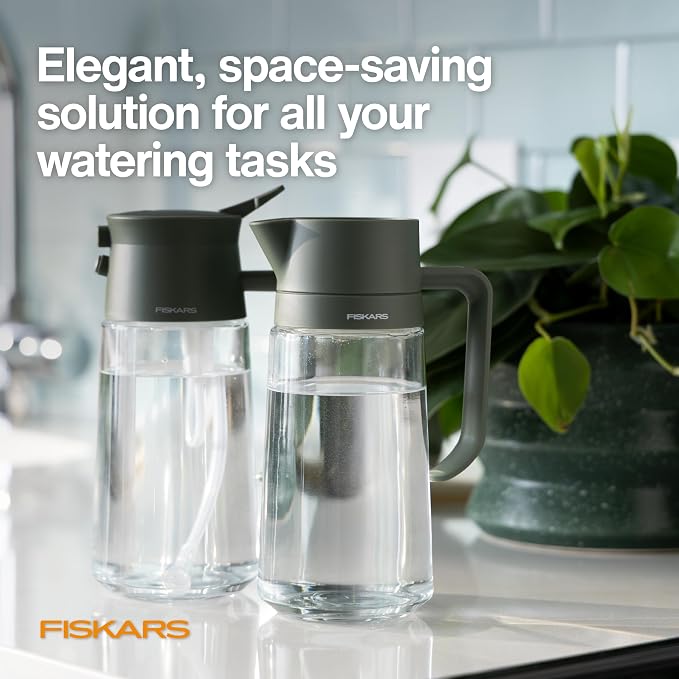 Fiskars 2-in-1 Mist & Pour Watering Carafe, Glass Plant Mister - Image 3