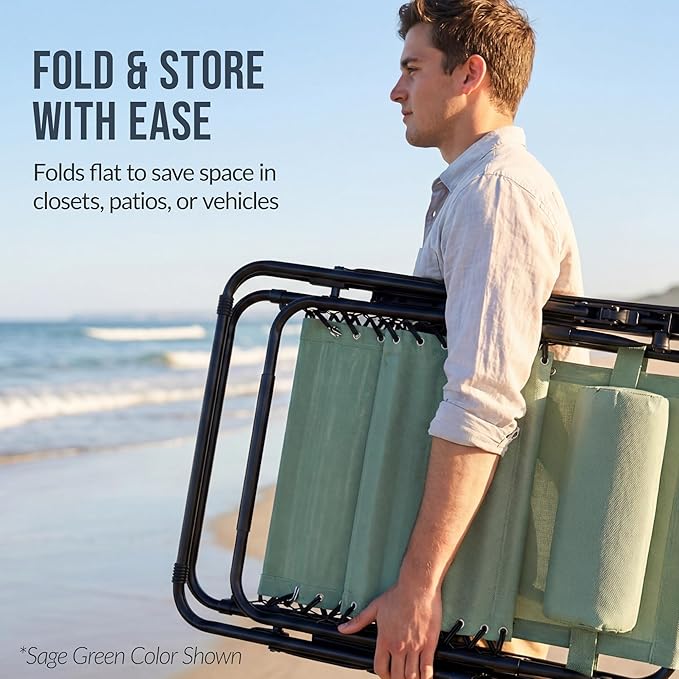 Best Choice Products Set of 2 Extra Wide Adjustable Steel Mesh Zero Gravity - Image 7