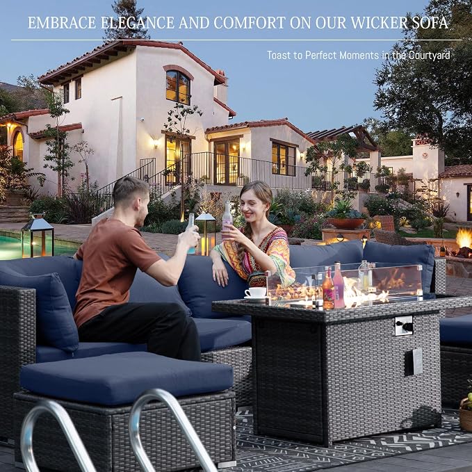 BULEXYARD 11 Piece High Back Outdoor Patio Set - Image 2
