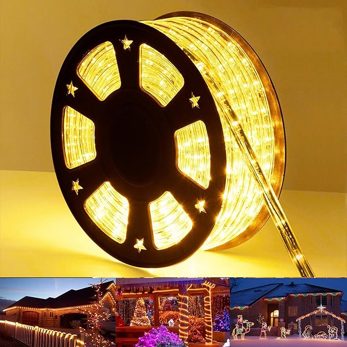 200ft LED Rope Lights Outdoor, 1440 LED Flexible Tube Lights by Jnaurb