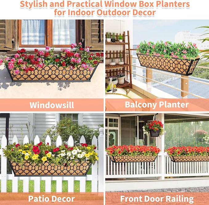 Riare 4 Pack 23 Inch Window Boxes Planters - Image 7