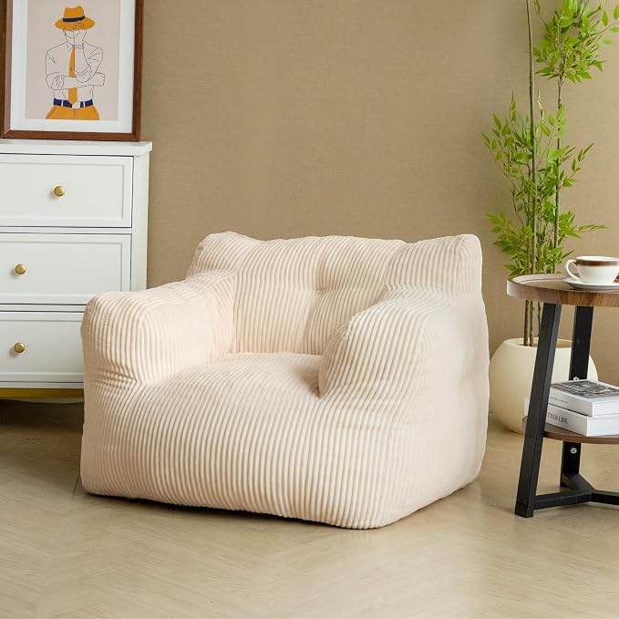 Pamapic 32" Bean Bag Chair, Single Sofa, Ultra Soft Dutch Velvet, Fluffy - Image 6