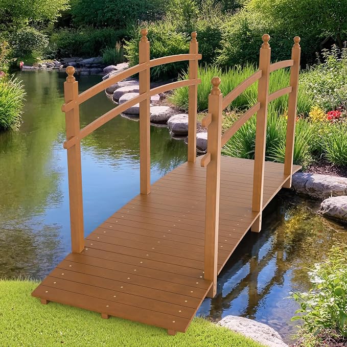VINGLI Garden Bridge, Classic Wooden Bridge - Image 6