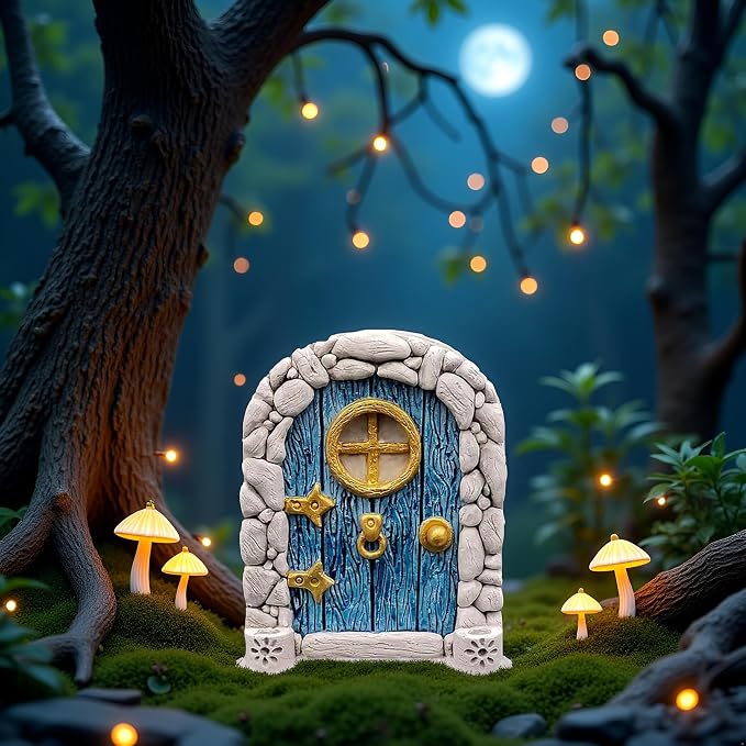 Blue Streak Archway Mini Fairy Garden Door - Image 6