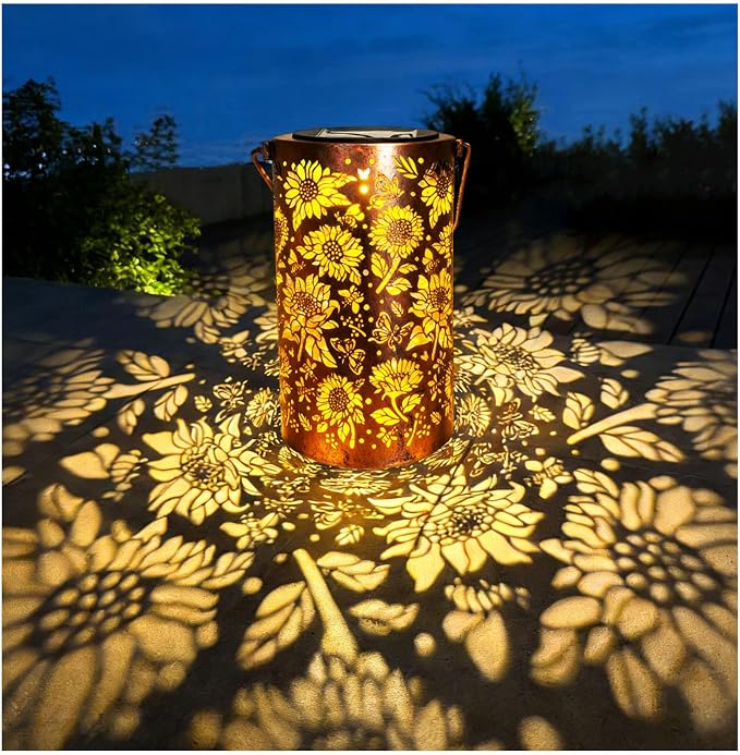 Gardening Birthday Gifts for Mom Women Grandma, Solar Lanterns Outdoor by Merrytech