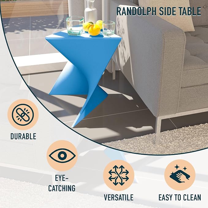 LeisureMod Modern Blue Accent End Table - Image 4