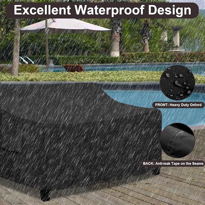 PureFit Outdoor Couch Cover Waterproof Patio Sofa Furniture Covers, 2-Seater - Image 4