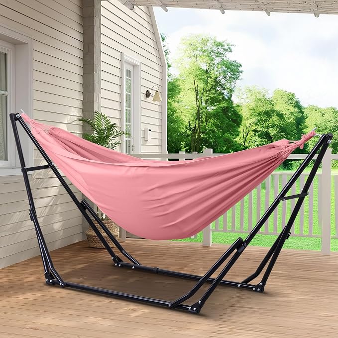 Ainfox Hammock with Foldable Stand, 2 in 1 Hammock and Swinging Chair with - Image 9