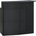 Bar Table for Outdoors Black 120 x 55 x 110 cm Polyrattan, Bar Table, Square by Unknown