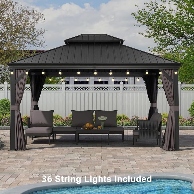 PURPLE LEAF 12' X 14' Patio Gazebo - Image 2