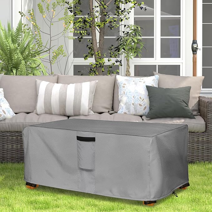 Outdoor Coffee Table Cover, Waterproof Rectangular Patio Small Side Table Cover - Image 6