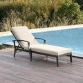 Pool Lounge Chair, Never-Rust Aluminum Outdoor Chaise Lounge by SeeHill
