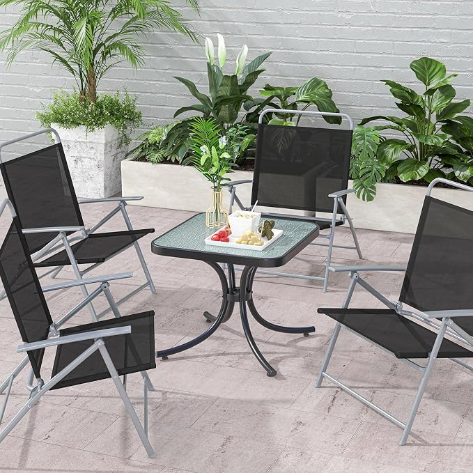 Tangkula Outdoor Side Table, 20 Inches Square End Table - Image 9