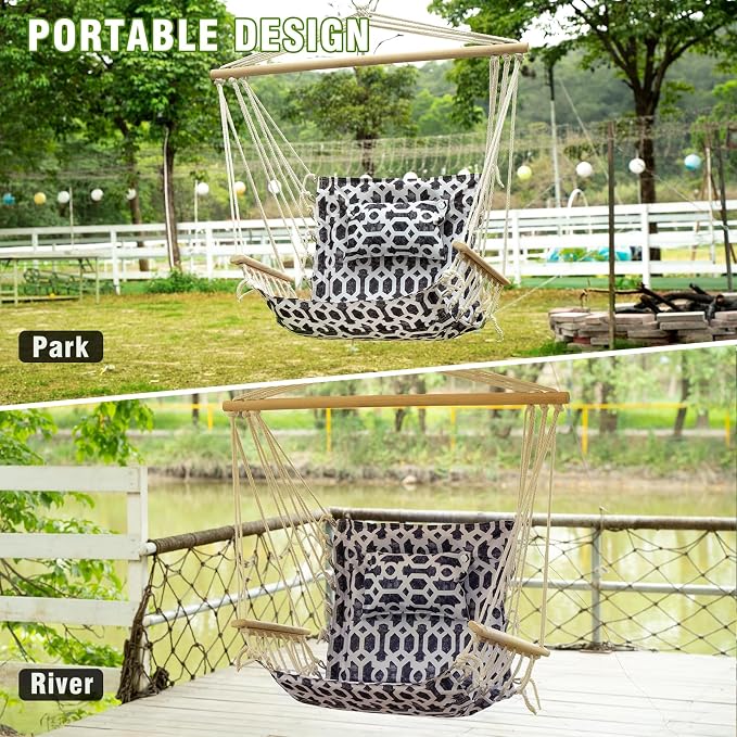Backyard Expressions Reversible Hanging Rope Swing - Image 4