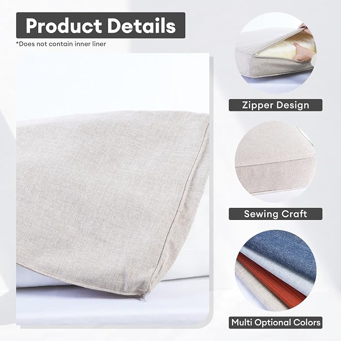 ovios Patio Cushion Covers, Waterproof Cushion Cover - Image 7