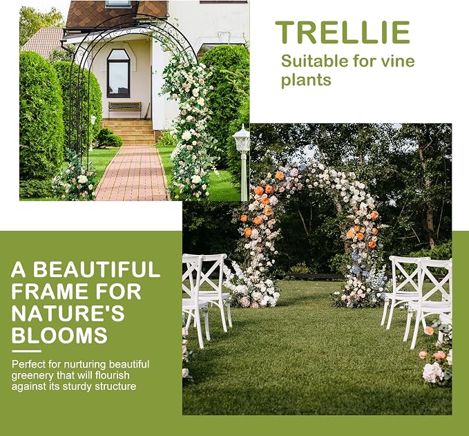 Outvita 7FT Garden Arch Arbor - Image 3