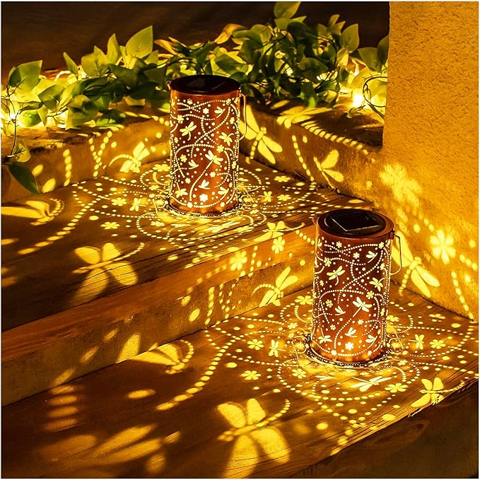 Dragonfly Solar Lanterns Outdoor Waterproof Hanging Solar Lights Dragonfly Gifts - Image 3