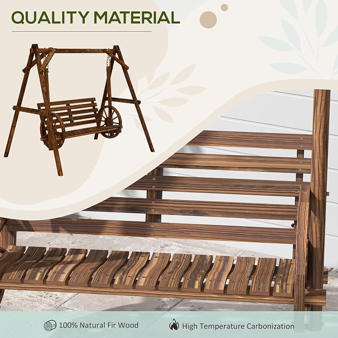 Outsunny 2-Seat Porch Swing - Image 3