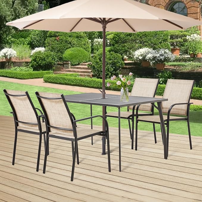 AECOJOY 5 Piece Patio Table and Chair Set - Image 2