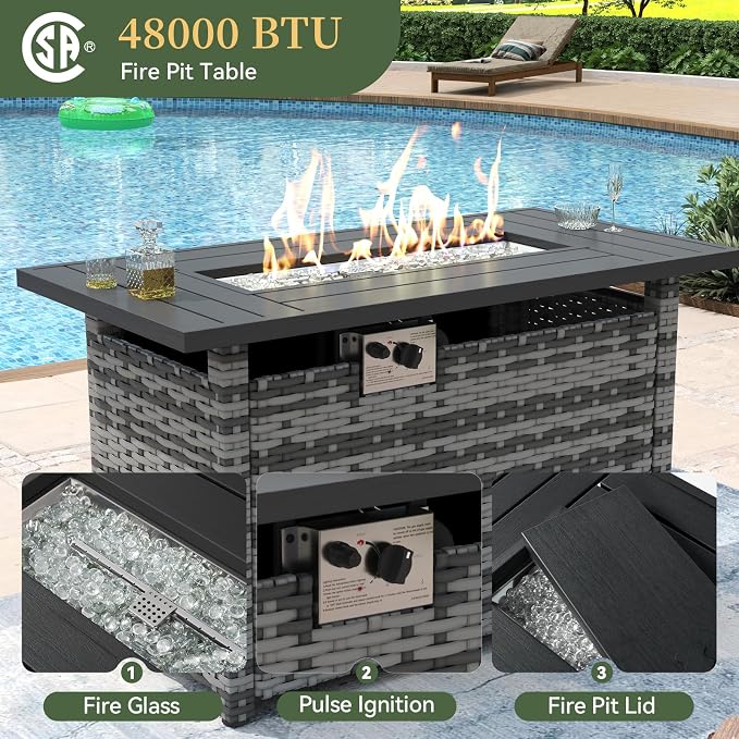 Aoxun 11 Piece Patio Furniture Set - Image 4