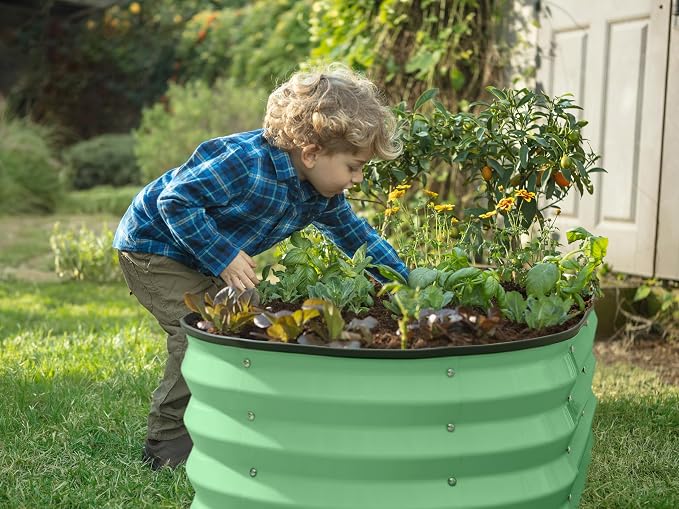 Plant & Plot Galvanized Raised Garden Beds Outdoor // 4×2×1 ft Planter Raised - Image 5