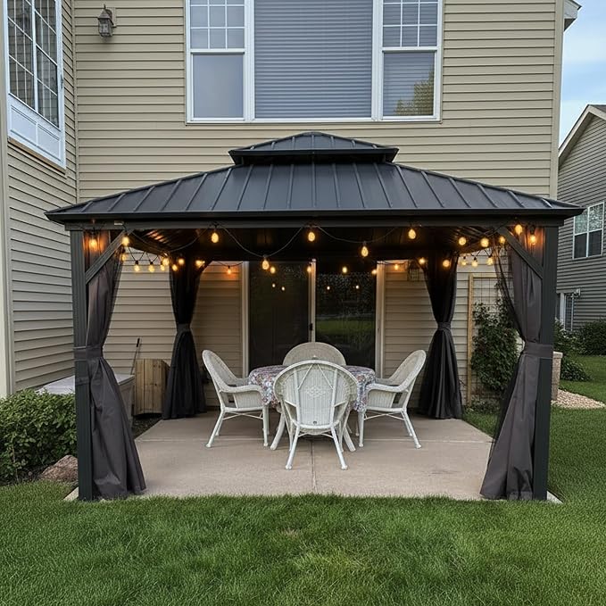 PURPLE LEAF 12'x12' Hardtop Gazebo by PURPLELEAF