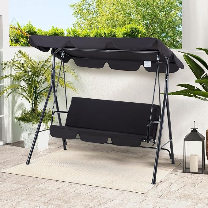 AECOJOY Porch Swing with Stand, Outdoor Swings - Image 8