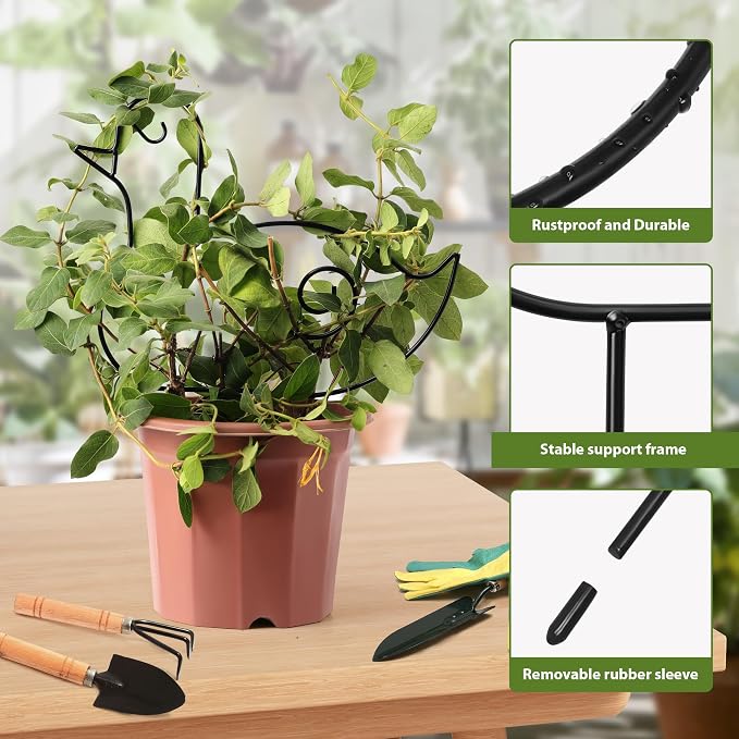 2 Pack Plant Trellis Indoor, 10.8" W x 13" H Small Trellis - Image 4