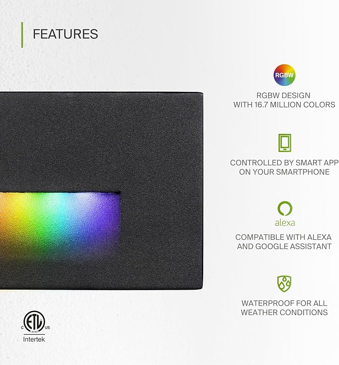 ASD LED Recessed Step Light Fixture, Outdoor & Indoor Stair Tread Lighting | - Image 3