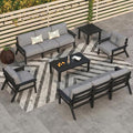 10 Piece Outdoor Patio Furniture Set, Outdoor Couch by PatioKingdom