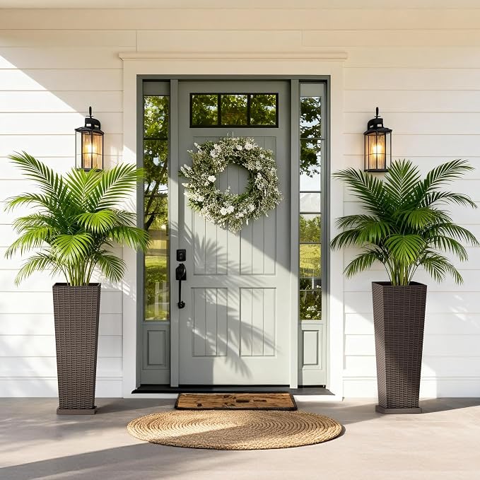 Set of 2 32 Inch Tall Plastic Planters - Image 5