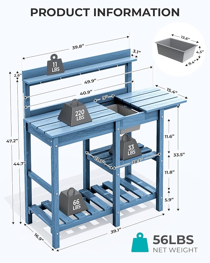 SERWALL Outdoor Potting Bench - Image 2