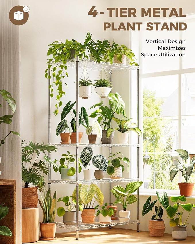 Large Plant Shelf Indoor Plant Stand Outdoor 4 Tier - Image 2