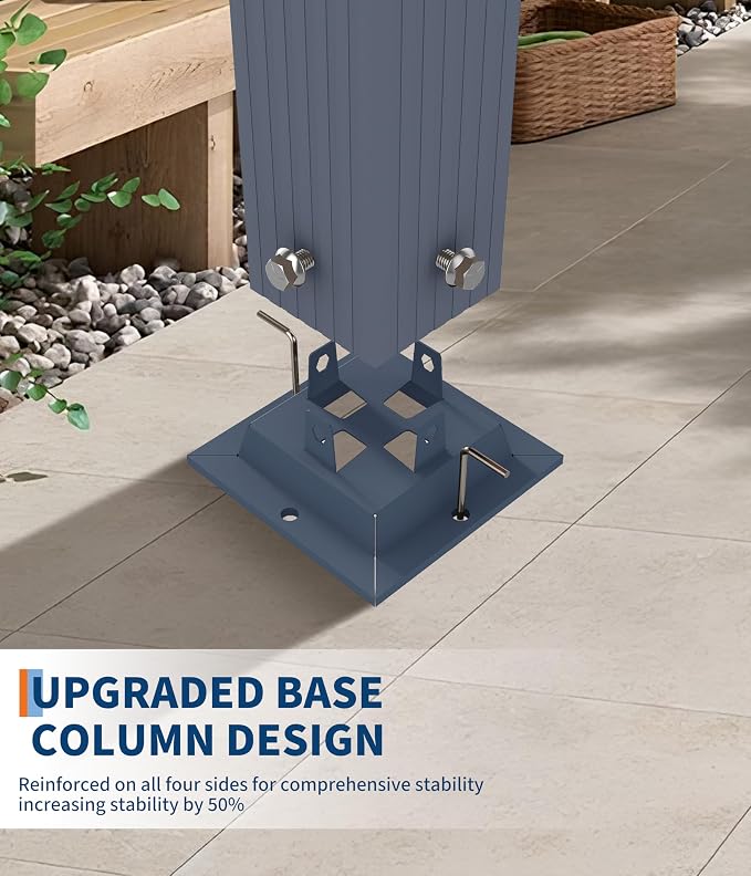 GarveeLife 10 x 13 ft Aluminum Pergola, Outdoor Metal Gazebo - Image 3