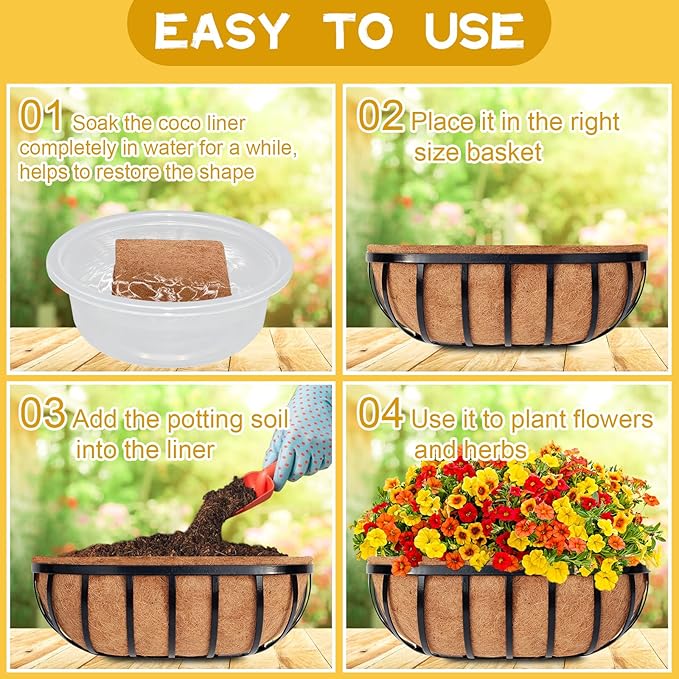 Riare 2 Pack 24 Inch Trough Coco Coir Liners - Image 4