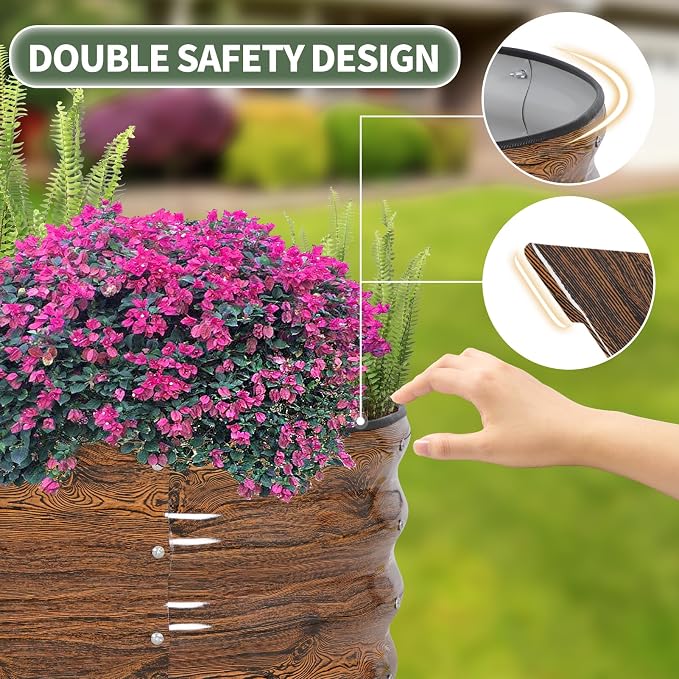 1MORE Galvanized Raised Garden Bed- Planter Garden Boxes Outdoor, Raised Beds - Image 4