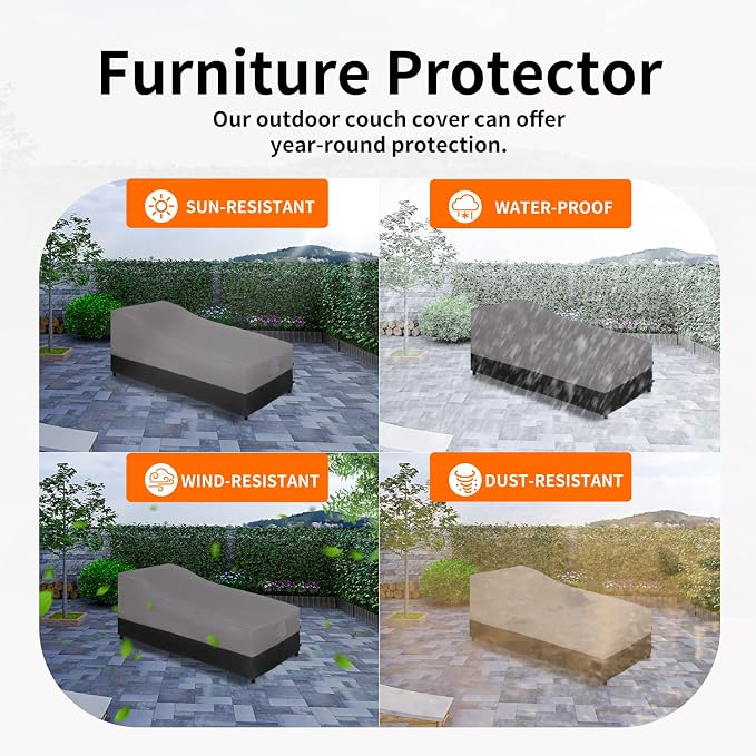 Easy-Going Waterproof Outdoor Chaise Lounge Cover, Heavy Duty Patio Chair - Image 5