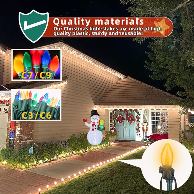 200 Pack Christmas Light Stakes 8.5"-10" - Image 5