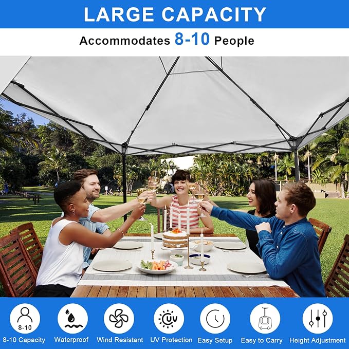 KAMPKEEPER 10x10 Easy Pop Up Canopy Tent - Image 3