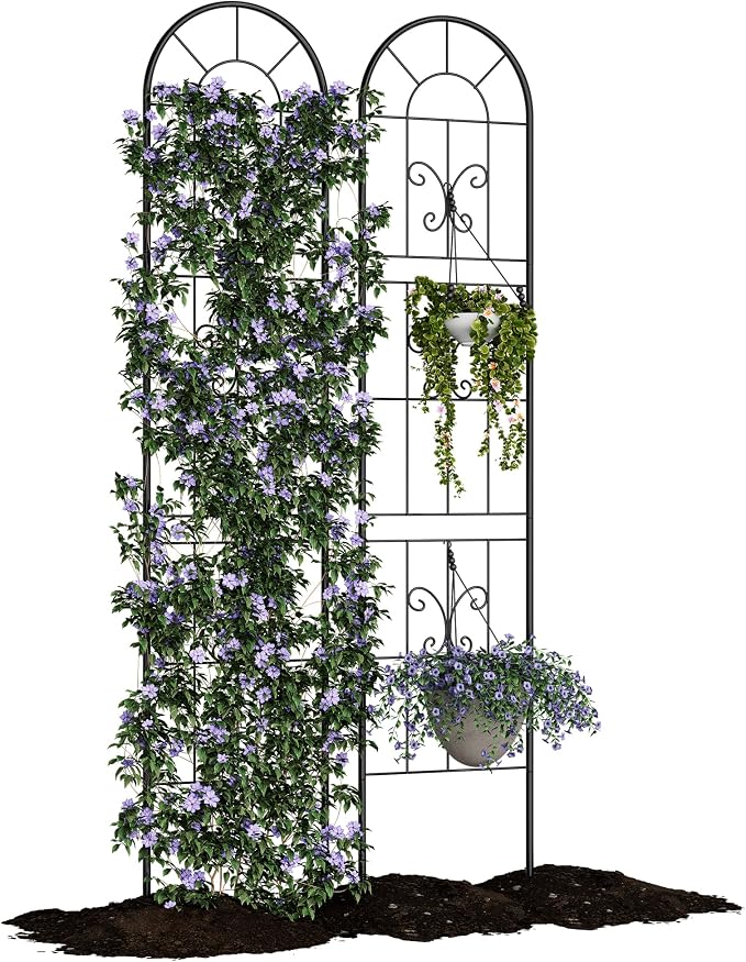 Garvee 55"x11" Metal Garden Trellis Panel, Vegetables, Indoor & Outdoor by Garvee