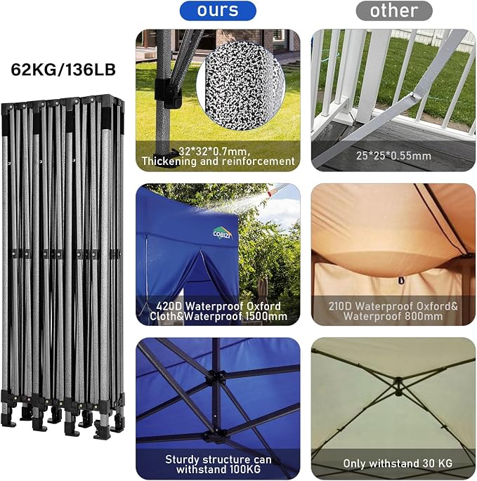 COBIZI 10x30 Pop up Canopy Tent 10x30 Canopy - Image 4
