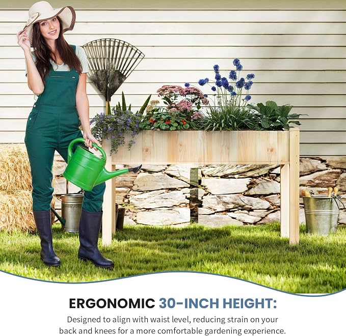 DUMOS Raised Garden Bed with Legs, 300lbs Capacity Outdoor Gardening Planters - Image 5